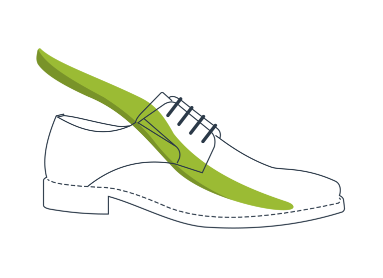 Schuh mit Einlage Grafik